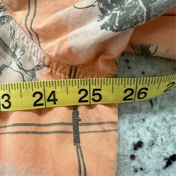 Columbia River Lodge Men's XL Peach Fish Print Button-Up Shirt - Picture 6 of 8